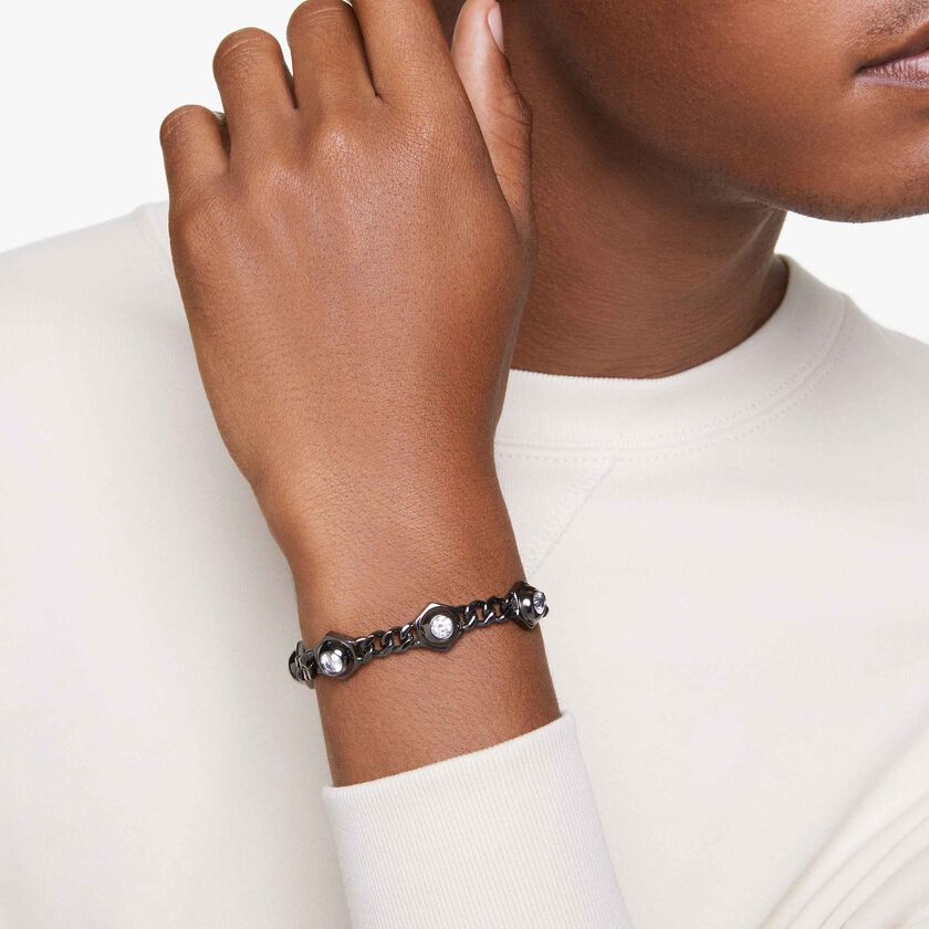 swarovski سوار numina، قطع مُستدير، لون أبيض، طلاء روثينيوم