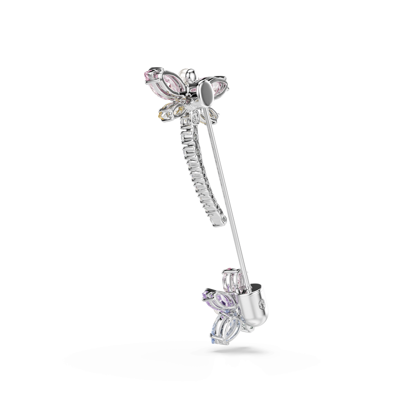 بروش ariana grande x swarovski، قطع متنوع، شكل يعسوب، ألوان متعددة، طلاء روديوم