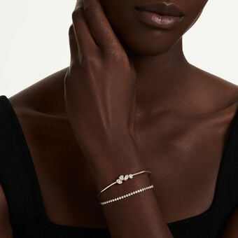 swarovski سوار mesmera، قطع متنوع، لون أبيض، لمسة نهائية من الذهب عيار 18 قيراط