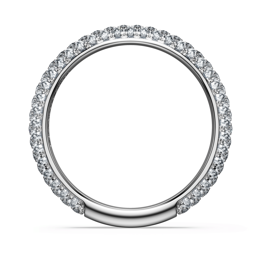 swarovski خاتم eternity، ألماس مُصنع في المختبر إجمالي 0 75 قيراط، شكل دائري، ذهب أبيض عيار 18