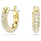 swarovski dextera hoop earrings  pav   mini  white  gold tone plated