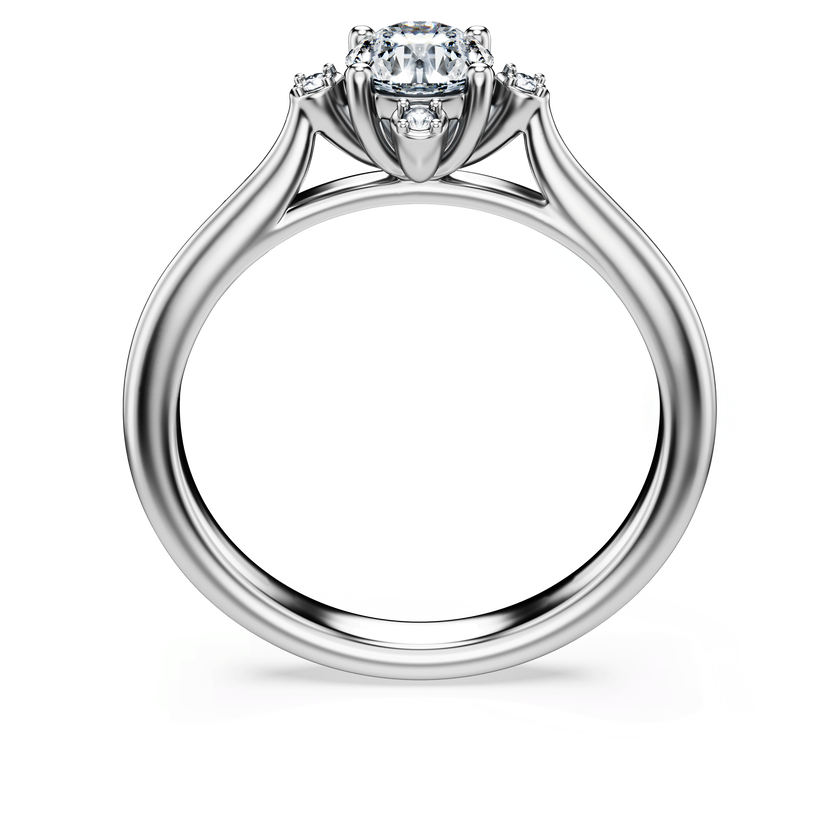 swarovski خاتم galaxy، ألماس مُصنع في المختبر إجمالي 0 5 قيراط، شكل دائري، ذهب أبيض عيار 18 قيراط