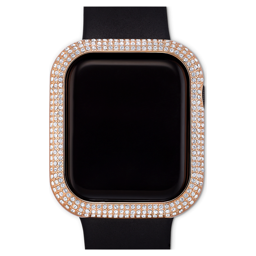 swarovski حافظة sparkling، متوافقة مع ساعة  apple إصدار 4 و5، 40 مم، لون ذهبي وردي