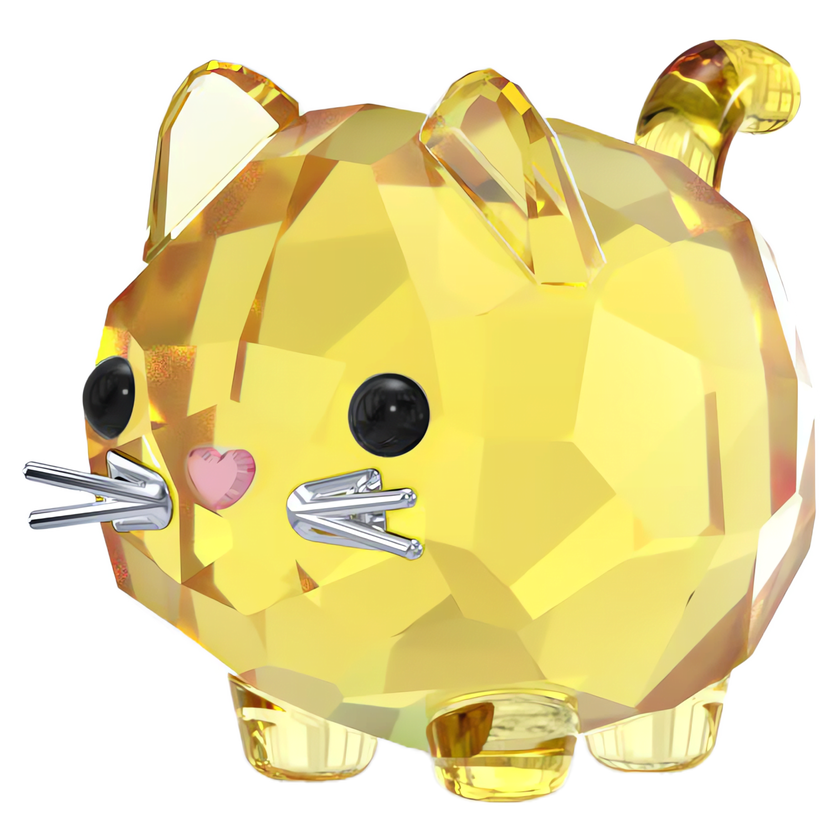 swarovski قط أصفر chubby cats