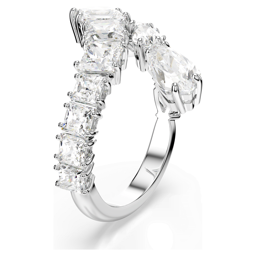 swarovski خاتم matrix، قطع متنوع، لون أبيض، طلاء روديوم