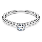 swarovski خاتم سوليتير eternity، ألماس مُصنع في المختبر بإجمالي 0 25 قيراط، شكل دائري، فضة إسترليني