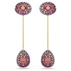 swarovski أقراط متدلية sublima، قطع على شكل كمثرى، لون أحمر، لمسة نهائية من الذهب عيار 18 قيراط