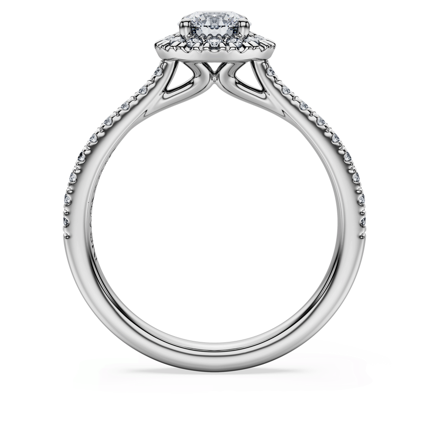 swarovski خاتم سوليتير eternity، ألماس مُصنع في المختبر إجمالي 0 8 قيراط، شكل دائري، ذهب أبيض عيار 18 قيراط