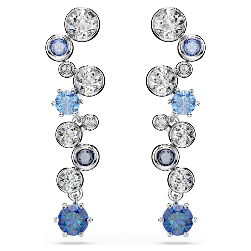 swarovski أقراط متدلية constella، قطع متنوع، لون أزرق، طلاء روديوم