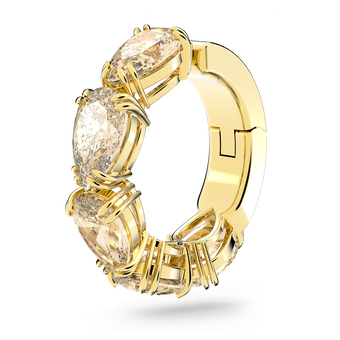 swarovski حلية millenia للأذن، مزدانة بزركونيا سواروفسكي على شكل كمثرى، لون أصفر، طلاء باللون الذهبي