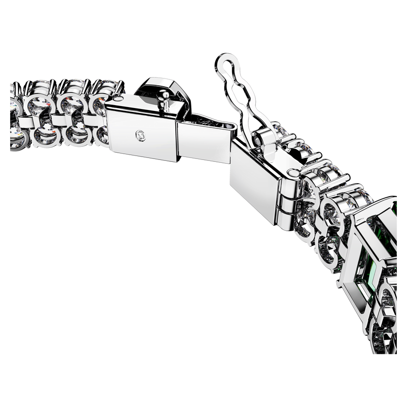 swarovski سوار matrix tennis، قطع متنوع، لون أخضر، طلاء روديوم
