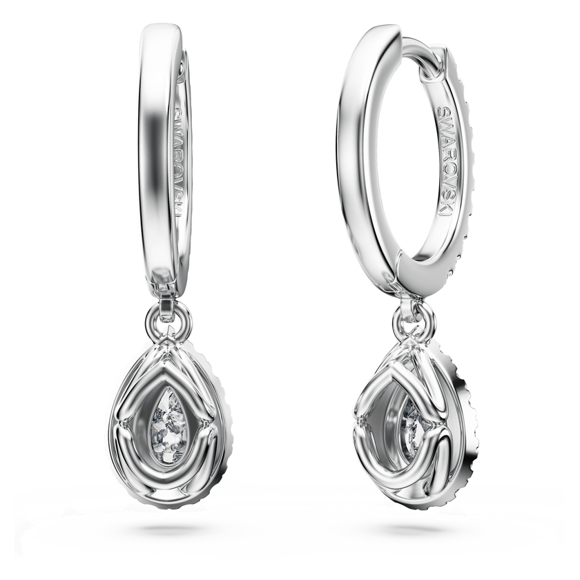 swarovski أقراط متدلية eternity، أحجار ألماس مُصنعة في المختبر بإجمالي 1 25 قيراط، ذهب أبيض عيار 18