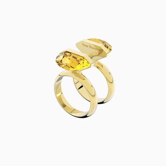 خاتم Lucent، بمغناطيس، لون أصفر، طلاء باللون الذهبي