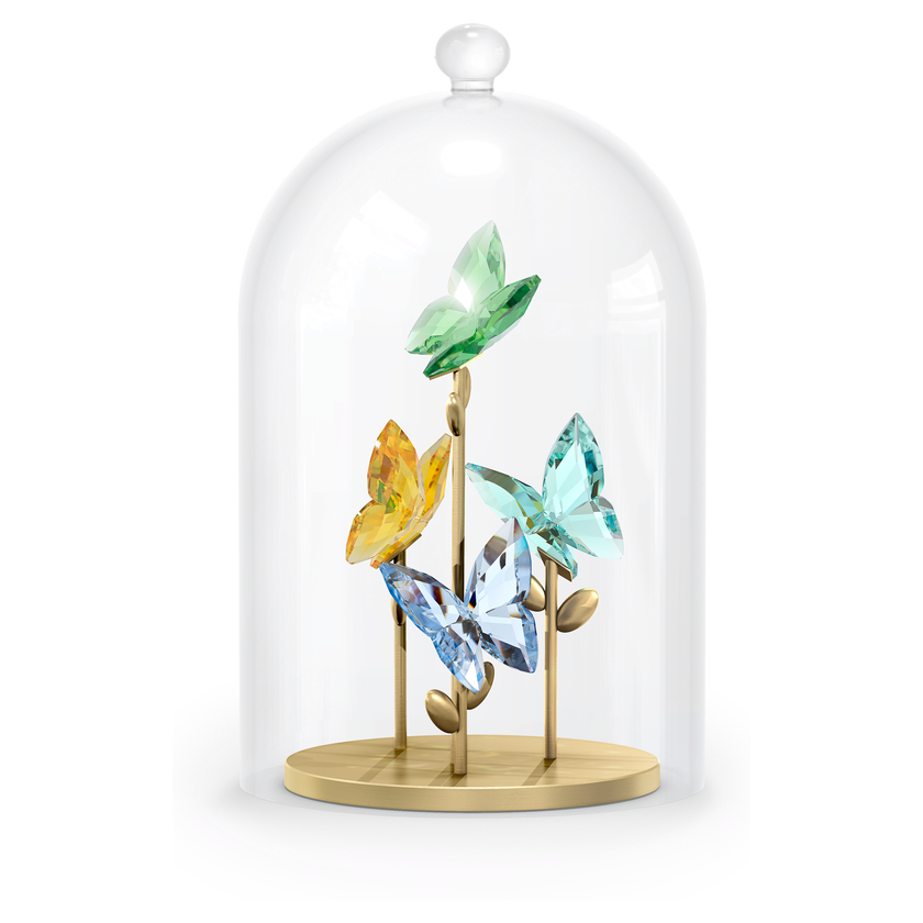 swarovski قطعة زينة بتصميم فراشات محاطة بناقوس jungle beats