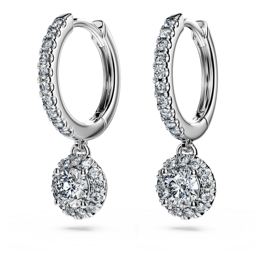 swarovski أقراط متدلية eternity، أحجار ألماس مُصنعة في المختبر بإجمالي 1 1 قيراط، ذهب أبيض عيار 18