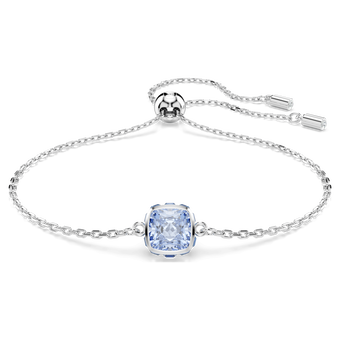 swarovski سوار birthstone، قطع مربع، march، لون أزرق، طلاء روديوم