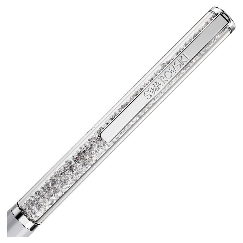 swarovski قلم حبر جاف crystalline silk، لون أبيض، لون أبيض لامع، طلاء كروم