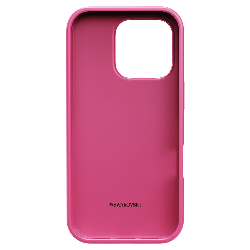 swarovski حافظة هاتف ذكي high، طبعة بنقشة الكريستال، iphone  16 pro، لون وردي