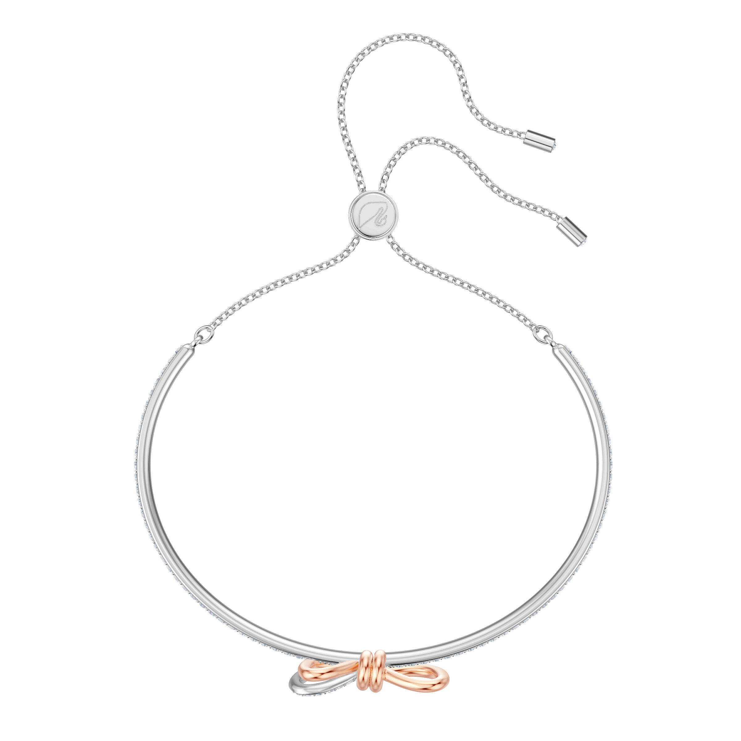 swarovski سوار lifelong على شكل ربطة قوسيّة، لون أبيض، طلاء مختلط