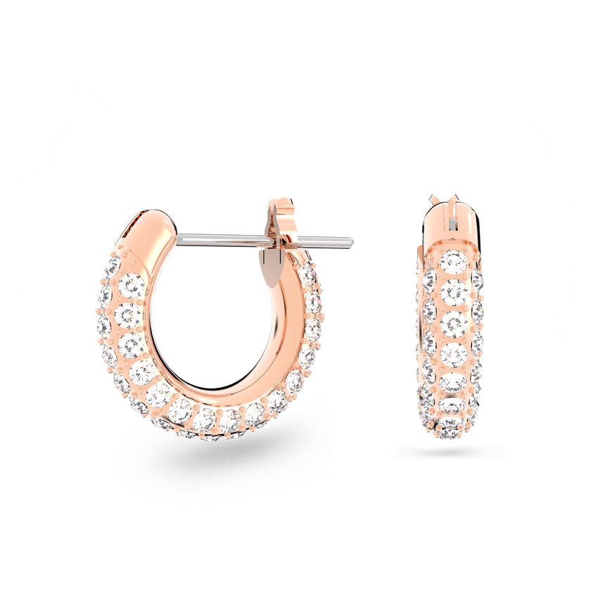 swarovski أقراط  stone  للأذن  المثقوبة،  صغيرة،  لون وردي،  طلاء ذهبي وردي