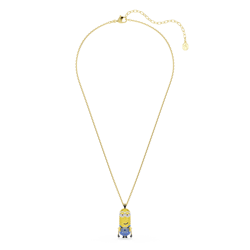 swarovski minions kevin pendant  pav   multicolored  gold tone plated
