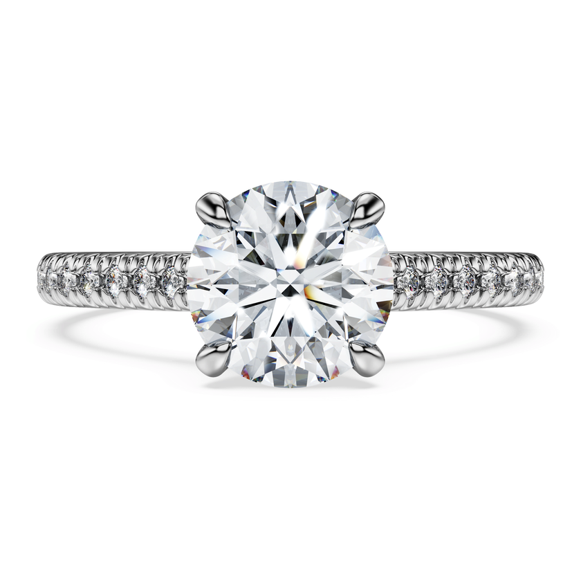 swarovski خاتم سوليتير eternity، ألماس مُصنع في المختبر إجمالي 1 7 قيراط، شكل دائري، ذهب أبيض عيار 18 قيراط