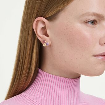 swarovski أقراط دبوسية imber، قطع متنوع، ألوان متعددة، لمسة نهائية من الذهب عيار 18 قيراط