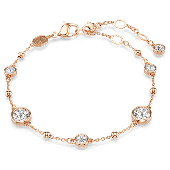 swarovski سوار imber، قطع مُستدير، لون أبيض، لمسة نهائية من الذهب الوردي عيار 18 قيراط