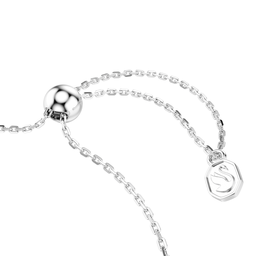 swarovski سوار lifelong، ترصيع بافيه، شكل أنشوطة، لون أبيض، طلاء روديوم