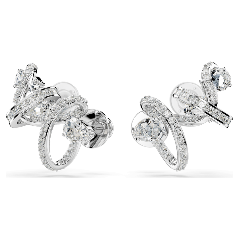 swarovski حلية أذن hyperbola، قطع متنوع، لون أبيض، طلاء روديوم