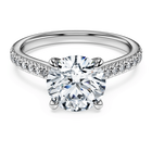 swarovski خاتم سوليتير eternity، ألماس مُصنع في المختبر إجمالي 2 2 قيراط، شكل دائري، ذهب أبيض عيار 18 قيراط