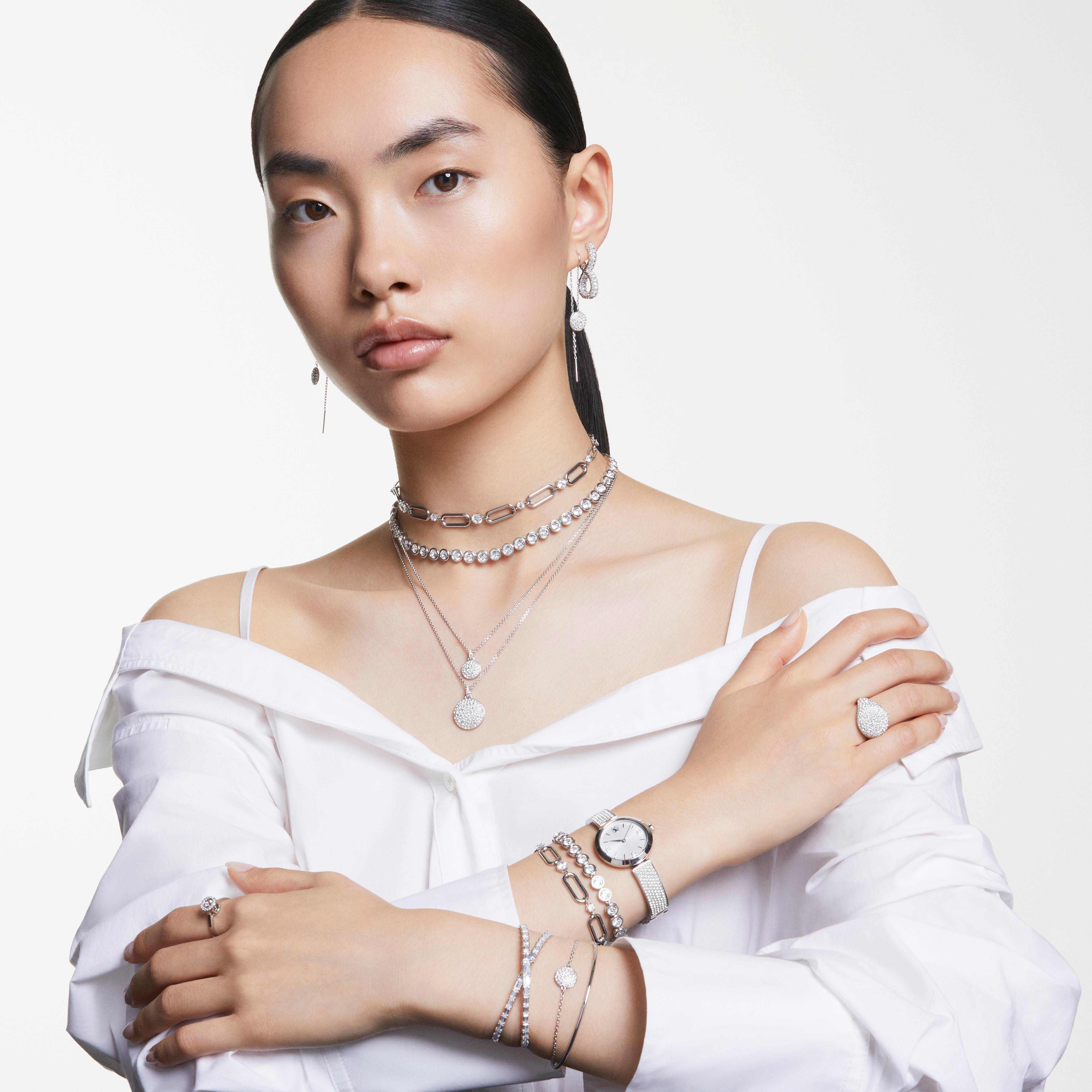 swarovski سوار constella، لون أبيض، طلاء روديوم