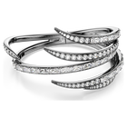 swarovski أسورة the vienna collection، شكل ريشة، لون أبيض، طلاء روثينيوم