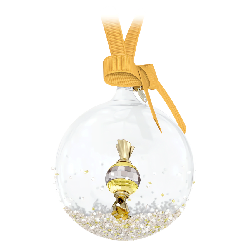 swarovski كرة زينة holiday cheers بها مجسم حلوى، لون أصفر