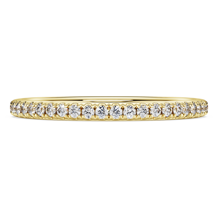 swarovski خاتم eternity، ألماس مُصنع في المختبر إجمالي 0 2 قيراط، شكل دائري، ذهب أصفر عيار 18 قيراط