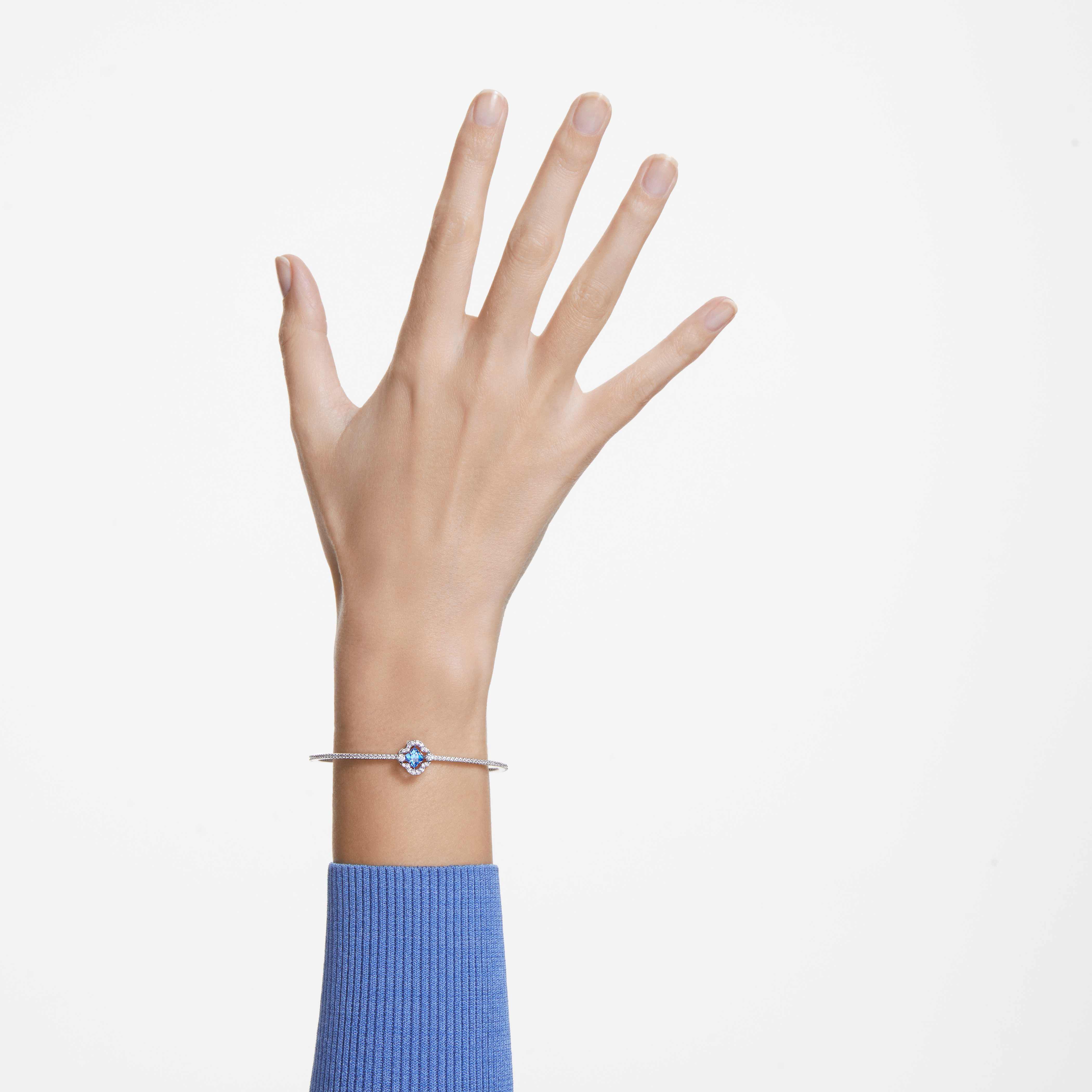 swarovski سوار sparkling dance من سواروفسكي، لون أزرق، طلاء روديوم