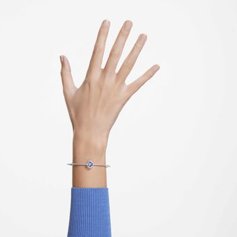 swarovski سوار una، شكل زهرة برسيم، لون أزرق، طلاء روديوم
