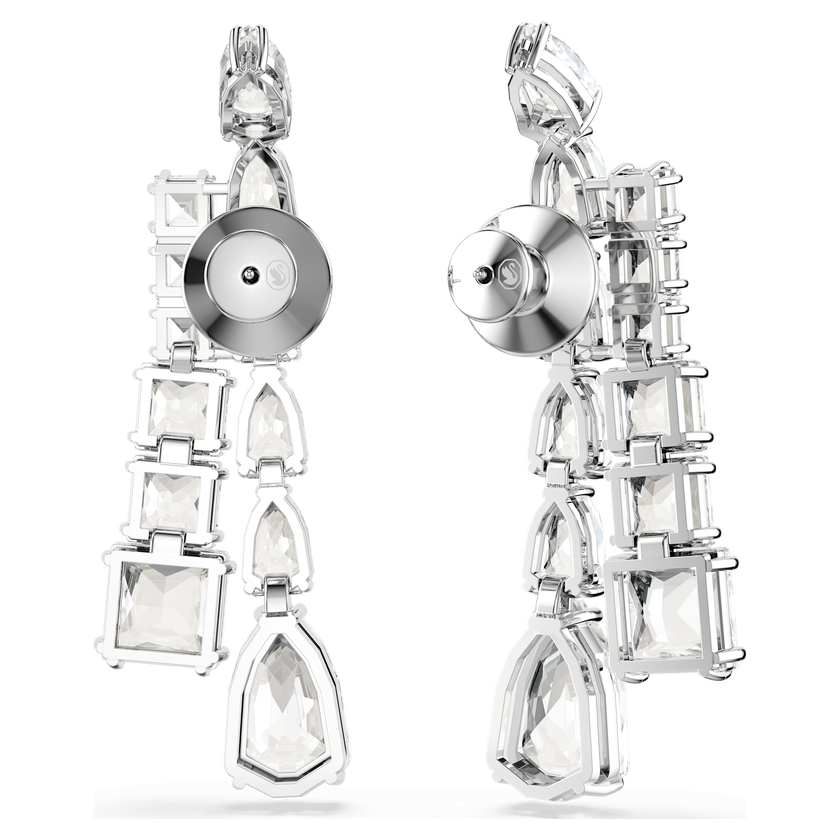 swarovski أقراط متدلية matrix، قطع متنوع، لون أبيض، طلاء روديوم