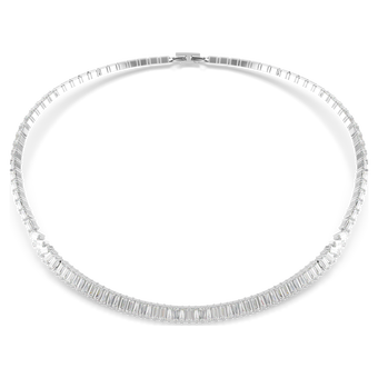 swarovski عقد matrix، قطع باغيت، لون أبيض، طلاء روديوم