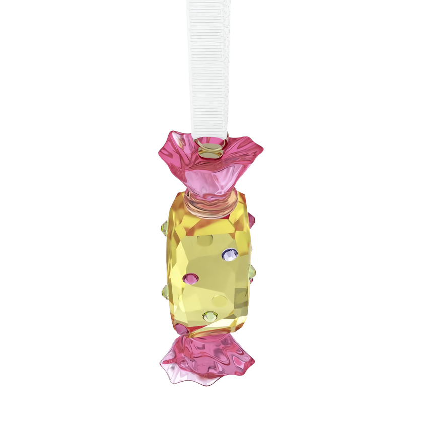 swarovski زينة شكل حلوى holiday cheers dulcis، لون أصفر