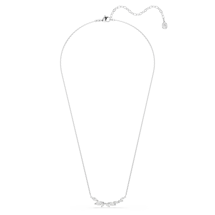 swarovski عقد mesmera، قطع ماركيز، لون أبيض، طلاء روديوم