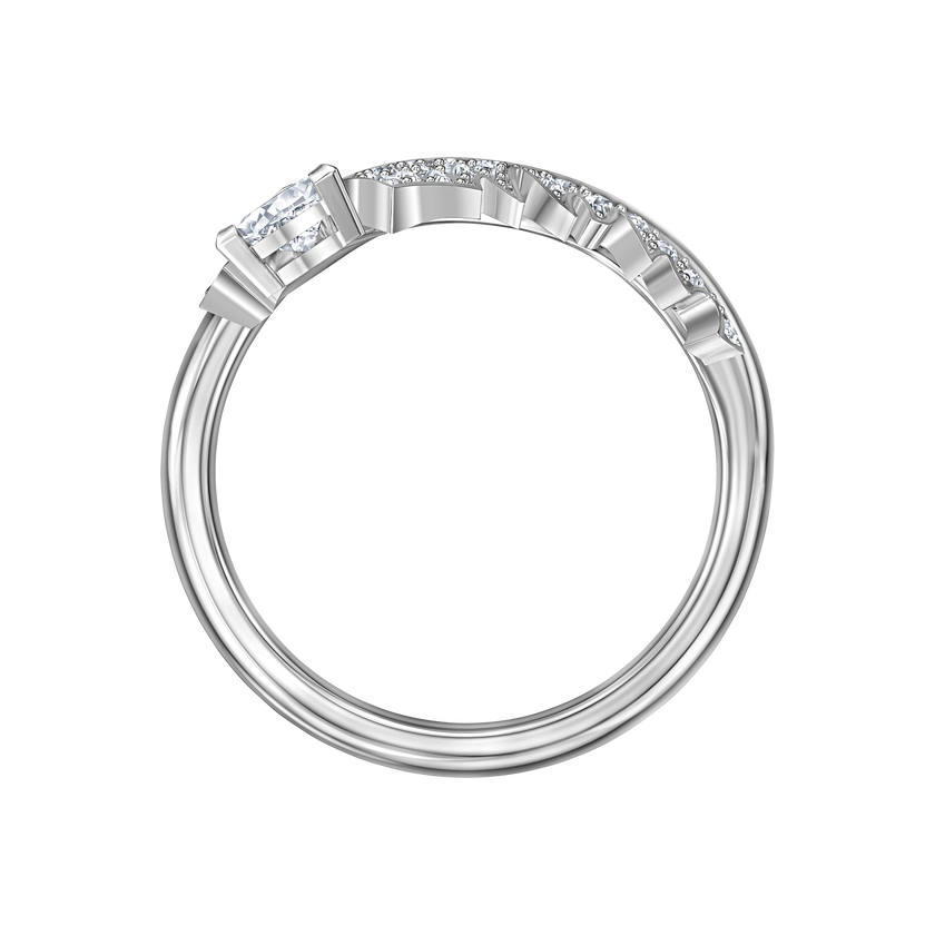 swarovski خاتم nice  ، أبيض ، طلاء الروديوم
