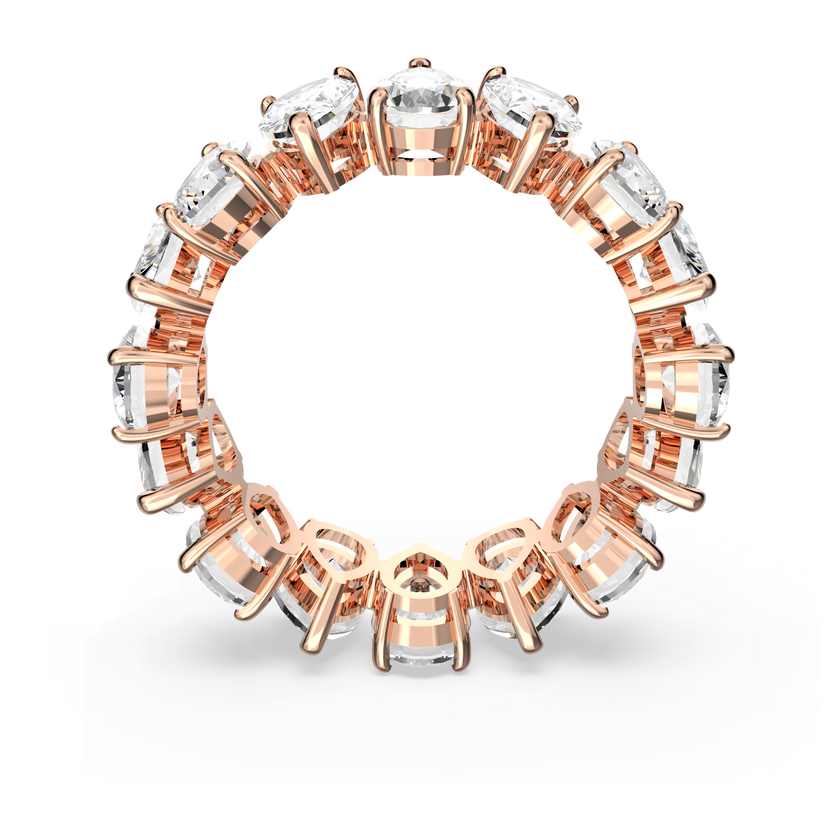 swarovski خاتم matrix vittore، قطع على شكل قطرة، لون أبيض، طلاء ذهبي وردي
