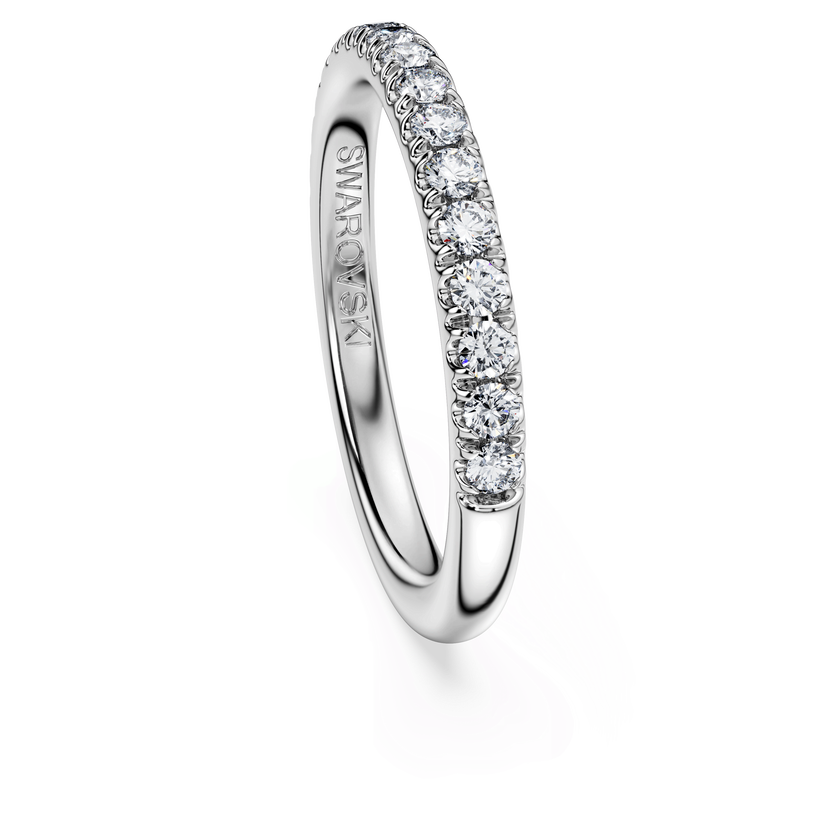 swarovski خاتم eternity، ألماس مُصنع في المختبر إجمالي 0 4 قيراط، شكل دائري، ذهب أبيض عيار 18 قيراط