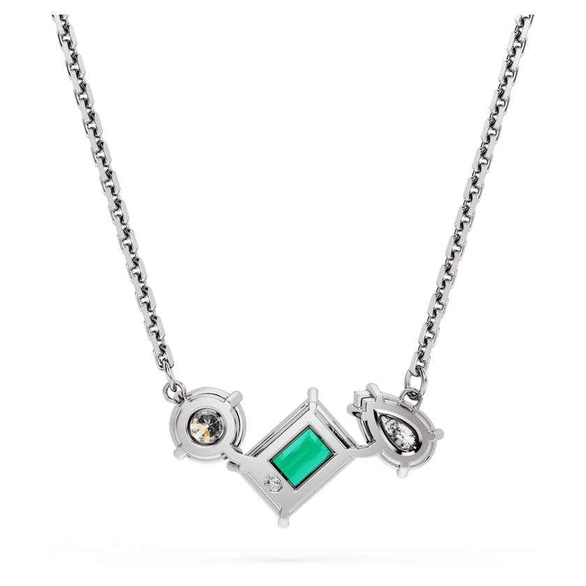 swarovski قلادة mesmera، قطع متنوع، لون أخضر، طلاء روديوم