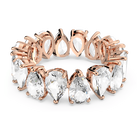 swarovski خاتم matrix vittore، قطع على شكل قطرة، لون أبيض، طلاء ذهبي وردي