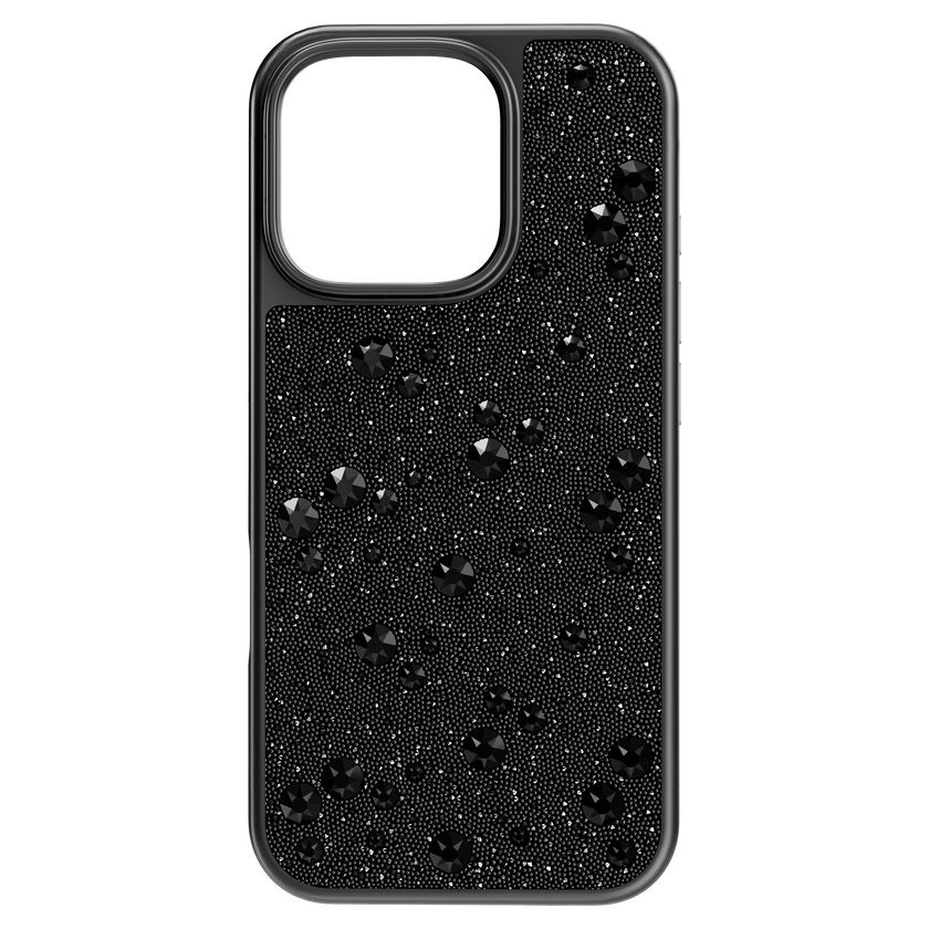 swarovski حافظة هاتف ذكي high، تصميم متباين، iphone  16 pro، لون أسود