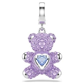 swarovski حلية idyllia، قطع متنوع، شكل دب، لون أرجواني، طلاء روديوم