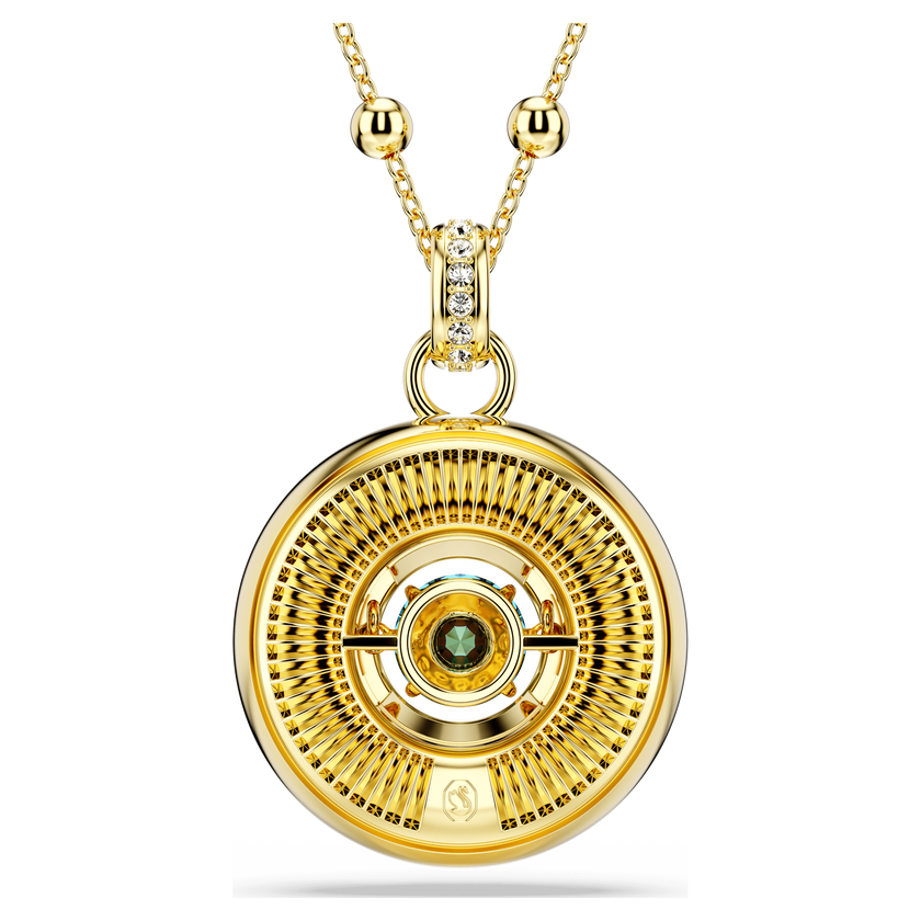 swarovski قلادة symbolica، حلية على شكل عين الحسود، حجم متوسط، ألوان متعددة، طلاء باللون الذهبي