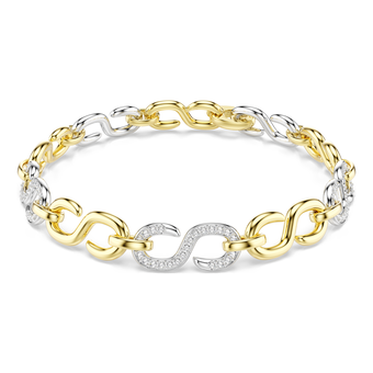 swarovski سوار dextera، قطع مستدير، لون أبيض، لمسة نهائية من معادن مختلطة